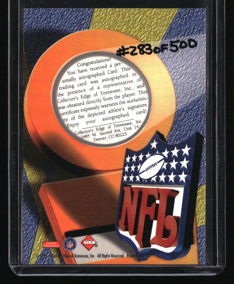 1999 Collector&#39;s Edge Masters Peyton Manning Pro Signature Authentics #/500