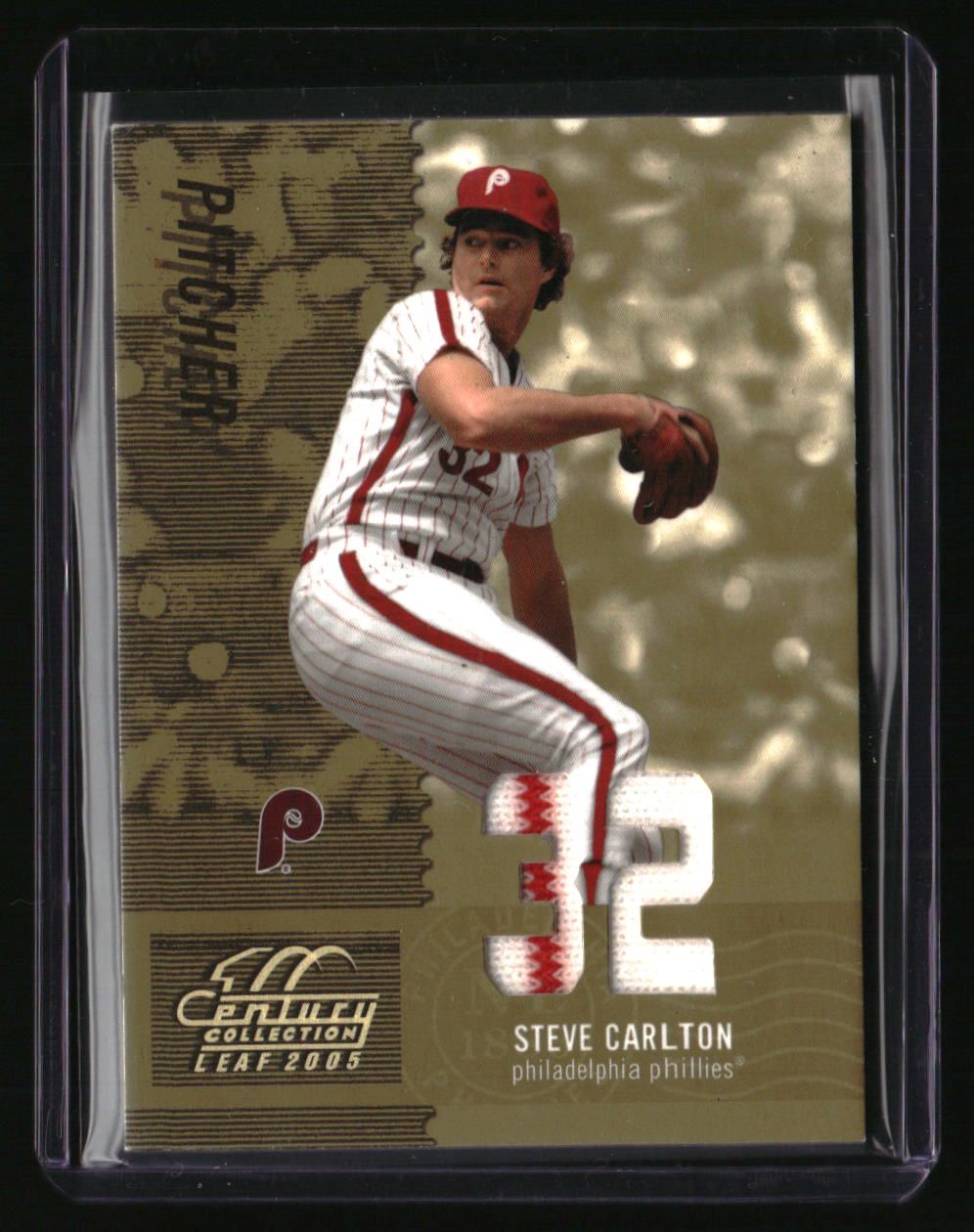 2005 Leaf Century Steve Carlton Material Fabric Number #/32