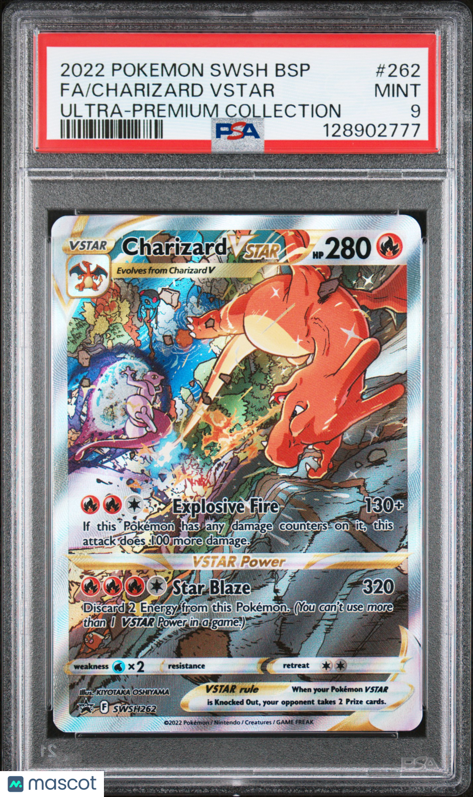 2022 Pokemon Swsh Black Star Promo Charizard Vstar Ultra-Premium PSA 9