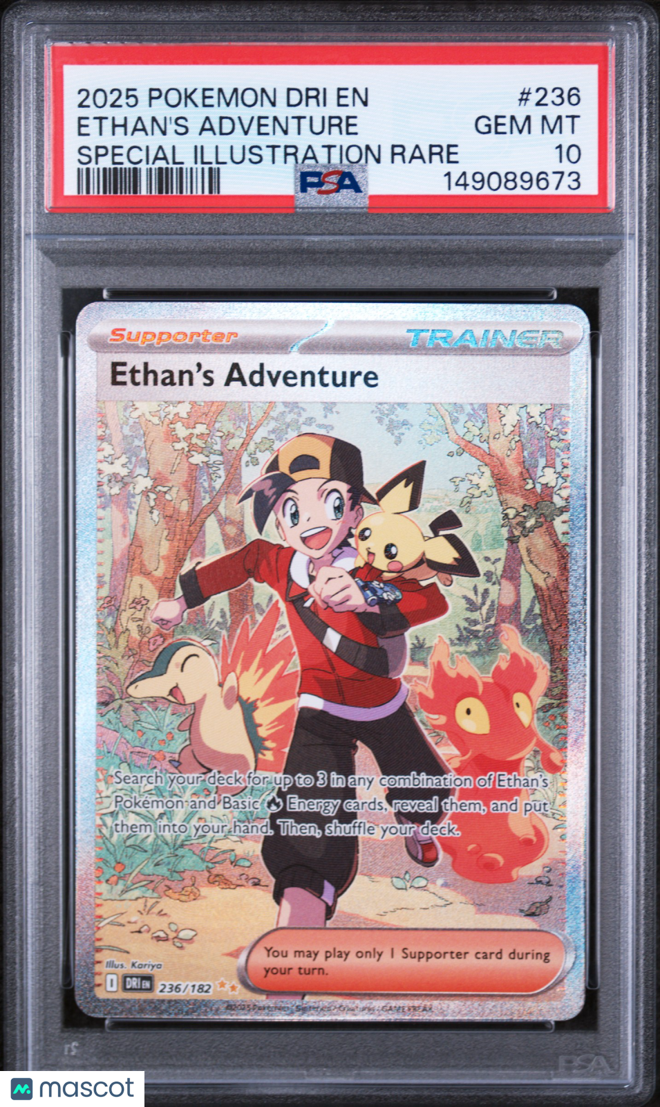 2025 Pokemon Dri En-Destined Rivals Ethan'S Adventure SIR PSA 10