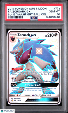 2017 Pokemon Sun & Moon Shining Legends Fa/Zoroark Gx Sl-19 PSA 10