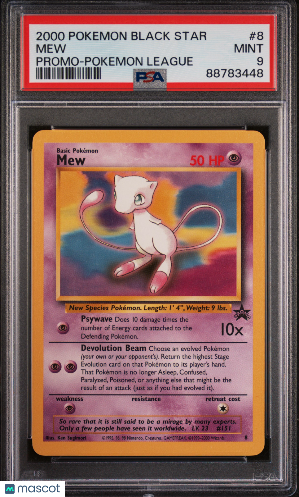 2000 Pokemon Promo Black Star Mew Promo-Pokemon League PSA 9 88783448