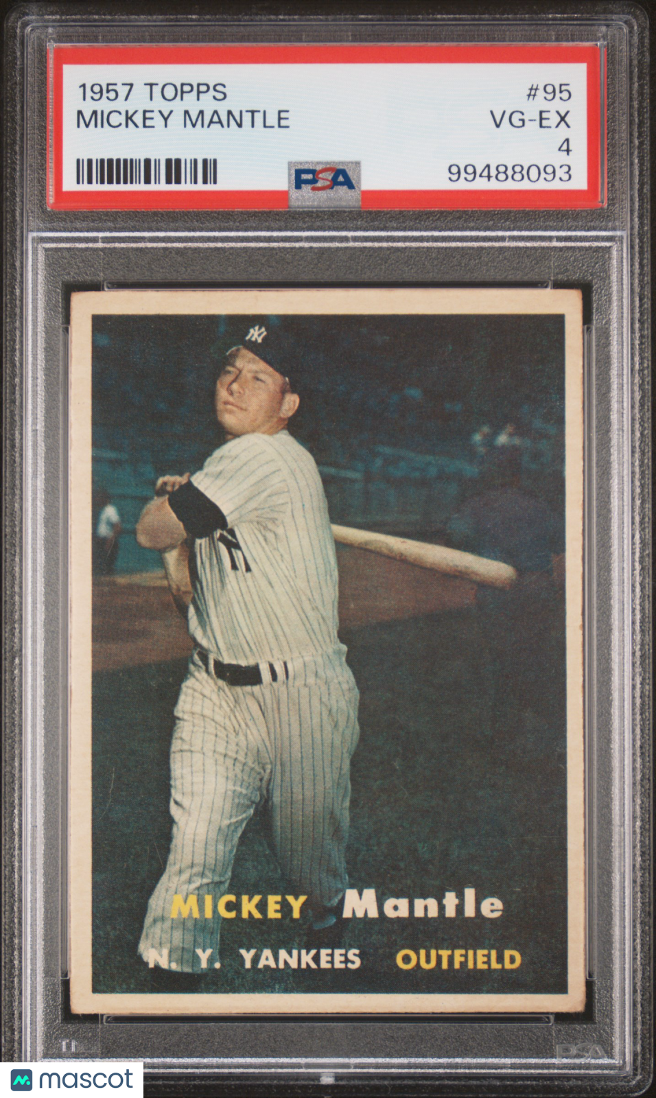 1957 Topps Mickey Mantle PSA 4