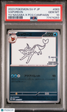 2023 Pokemon Japanese Sv-P Promo Vaporeon Yu Nagaba X Pcg Campaign PSA 10