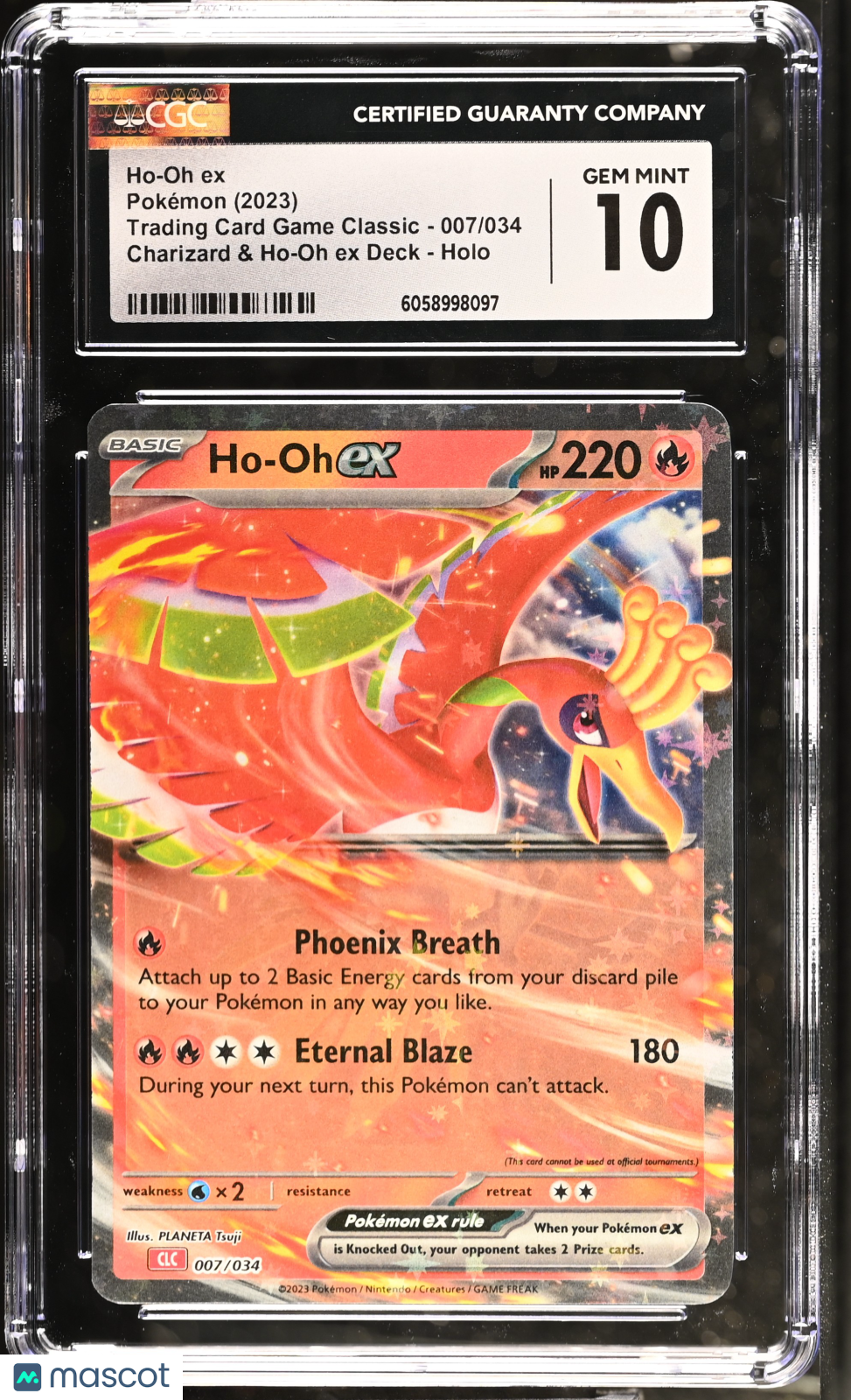 2023 Trading Card Game Classic Ho-Oh ex CGC 10