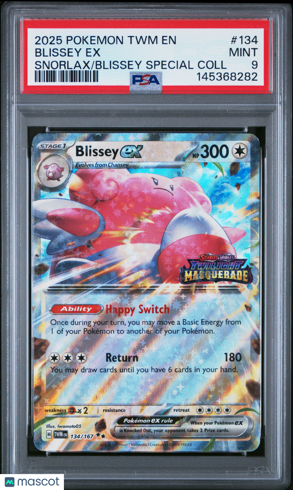 2025 Pokemon Twm En-Twilight Masquerade Blissey Ex Special Coll PSA 9