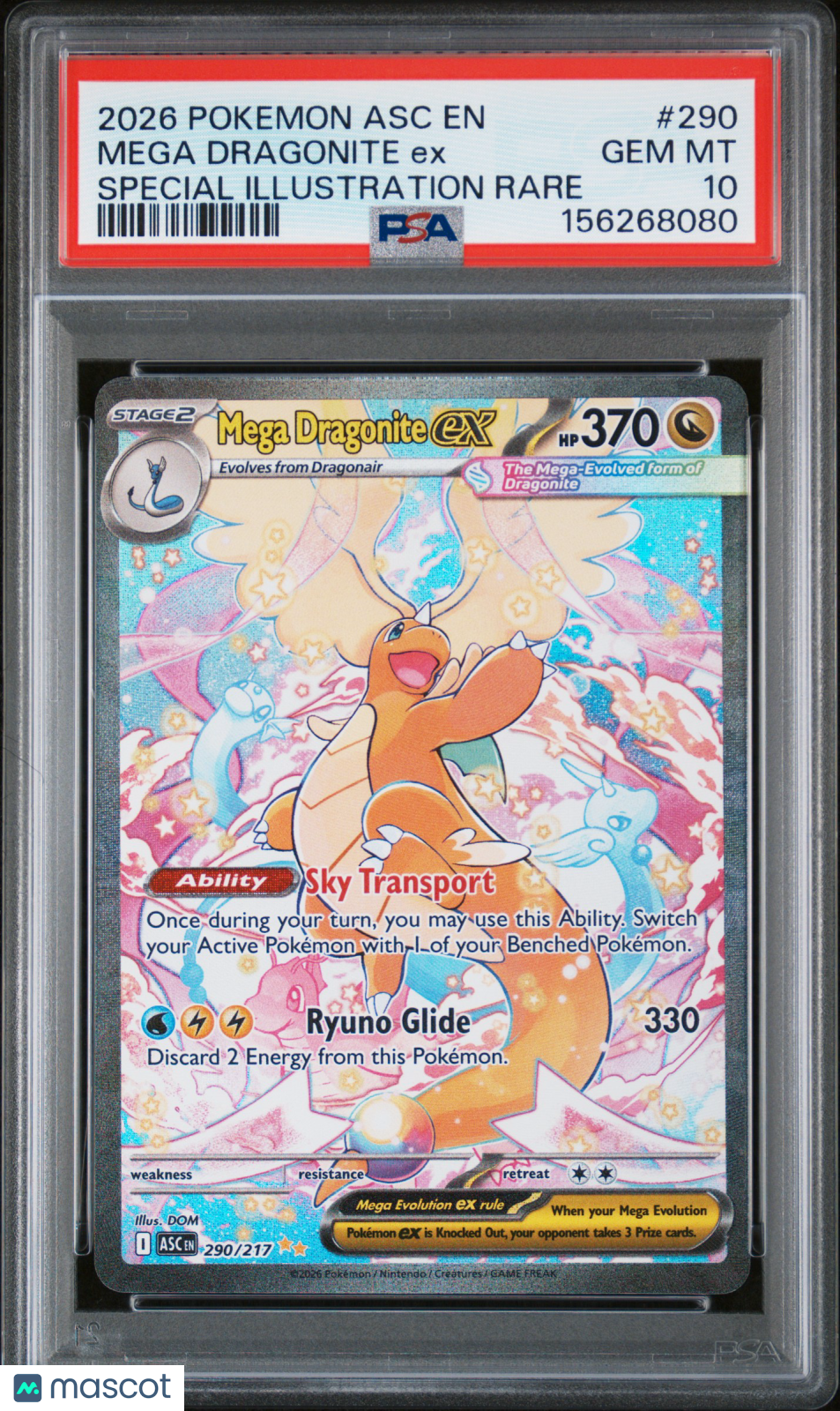 2026 Pokemon Ascended Heroes Mega Dragonite Ex Special Illustration Rare PSA 10
