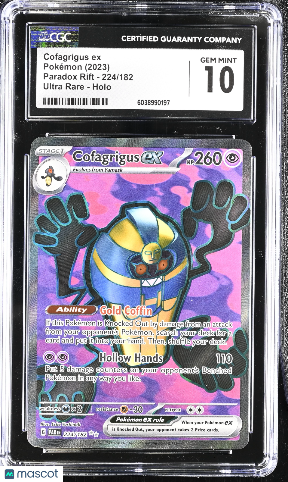2023 Paradox Rift Cofagrigus ex CGC 10