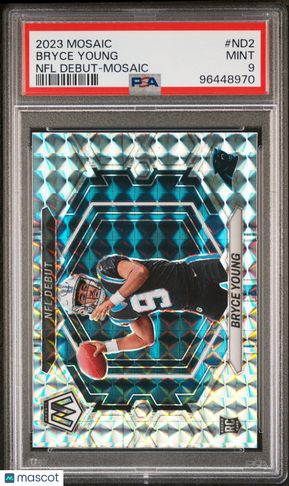2023 Panini Mosaic Nfl Debut Bryce Young Nfl Debut-Mosaic PSA 9