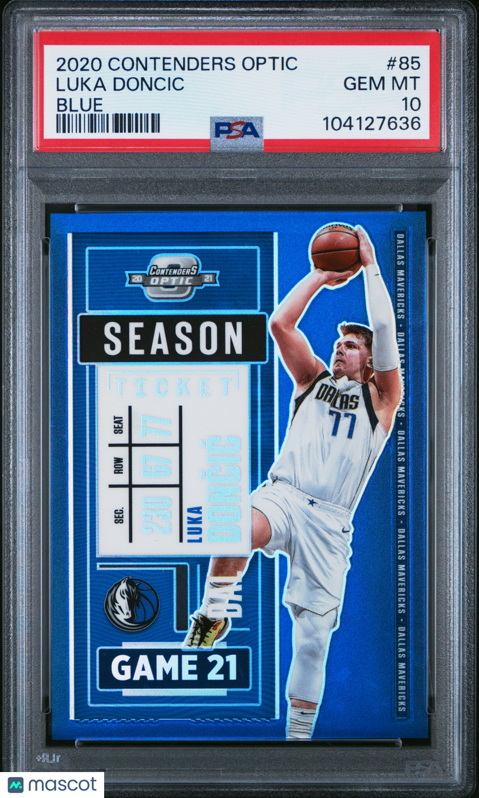 2020 Panini Contenders Optic Luka Doncic Blue PSA 10