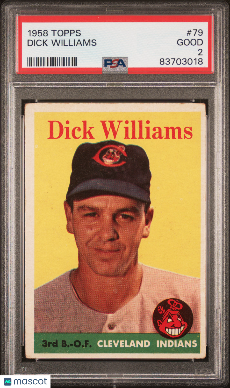 1958 Topps Dick Williams PSA 2