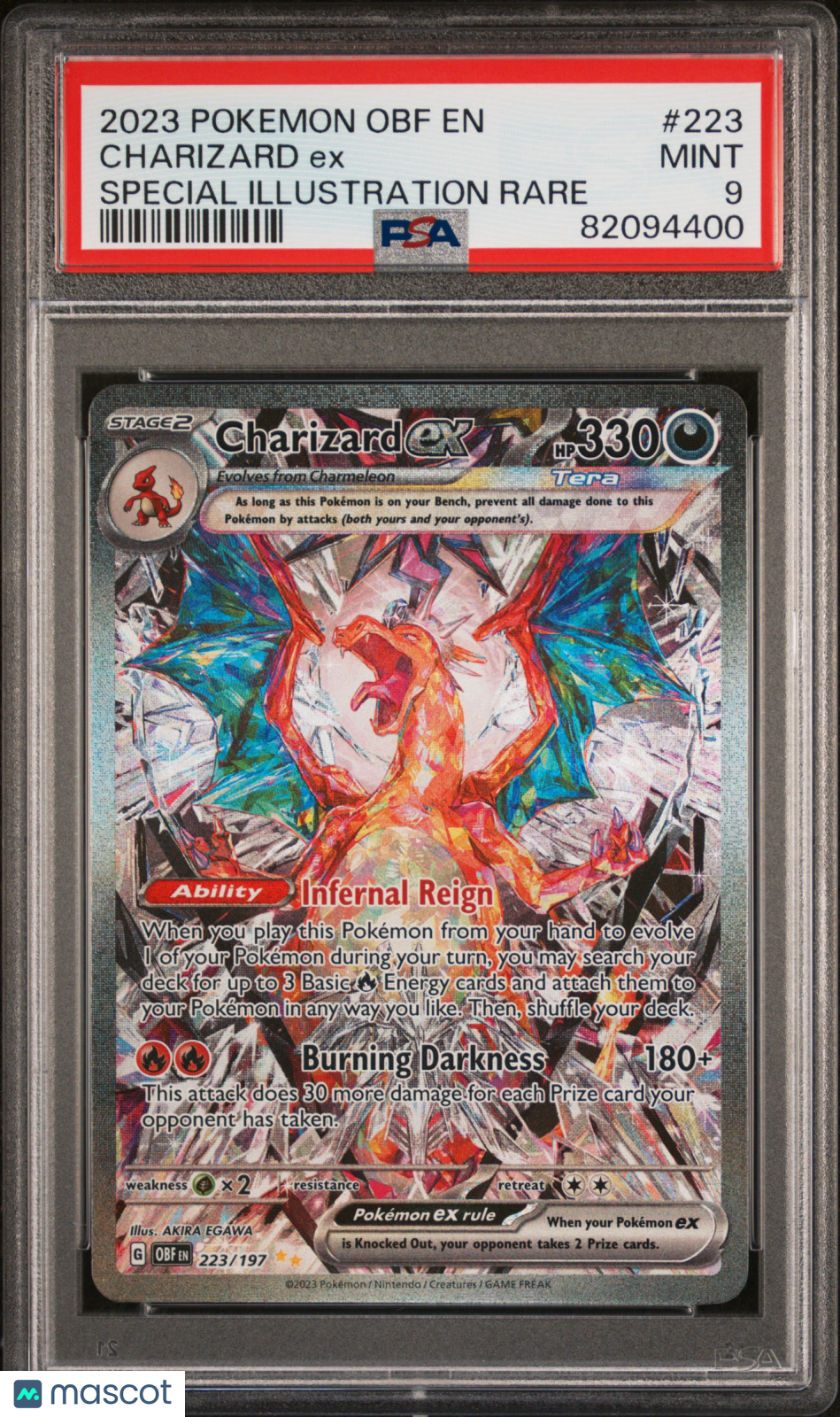 2023 Pokemon Obf En-Obsidian Flames Charizard Ex Special Illustration Rare PSA 9
