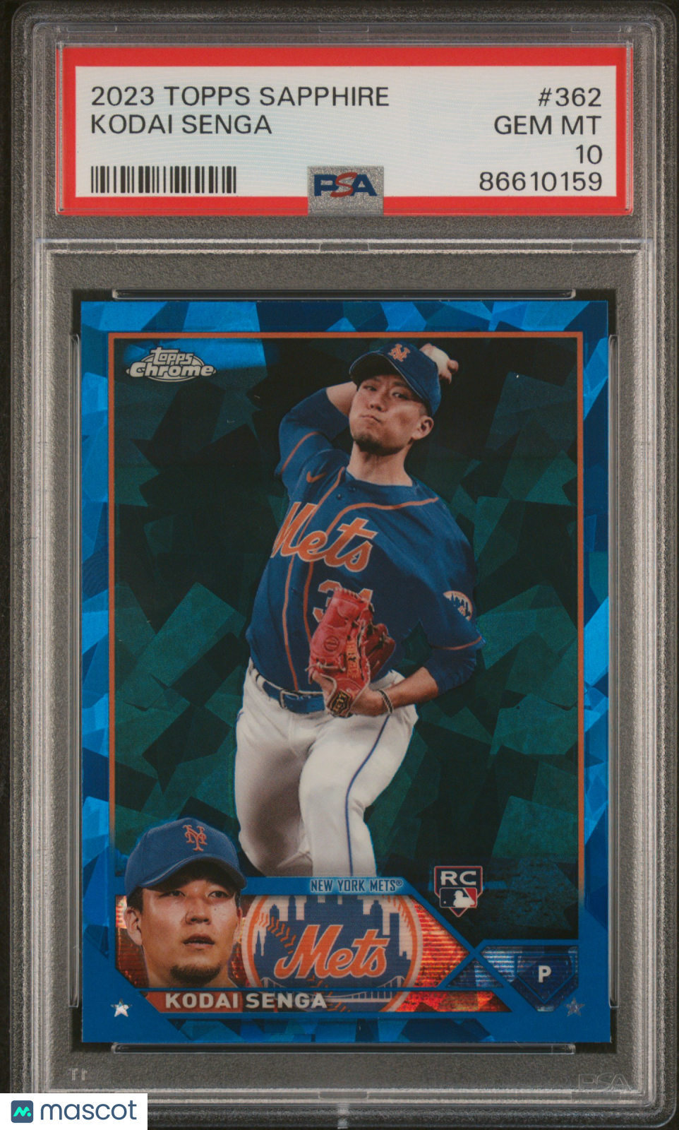 2023 Topps Chrome Sapphire Kodai Senga PSA 10