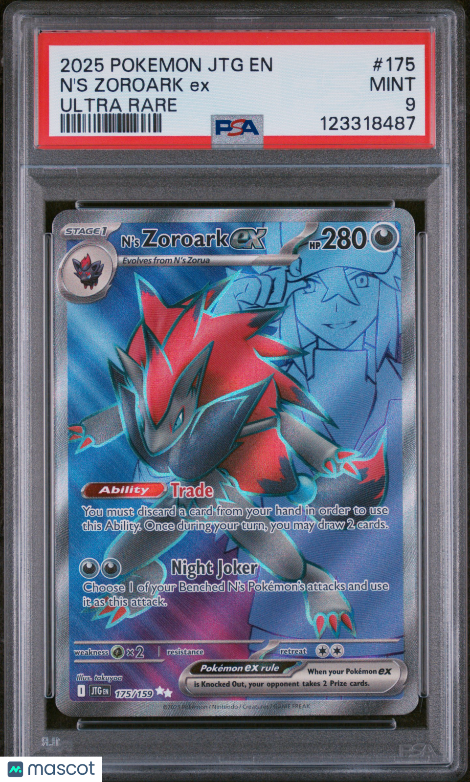 2025 Pokemon Jtg En-Journey Together N'S Zoroark Ex Ultra Rare PSA 9