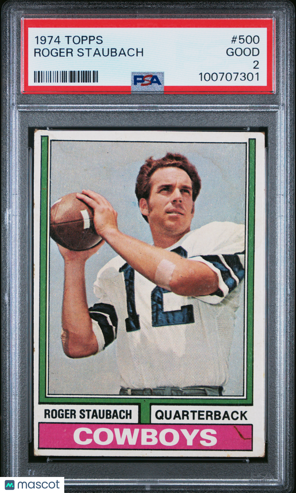 1974 Topps Roger Staubach PSA 2