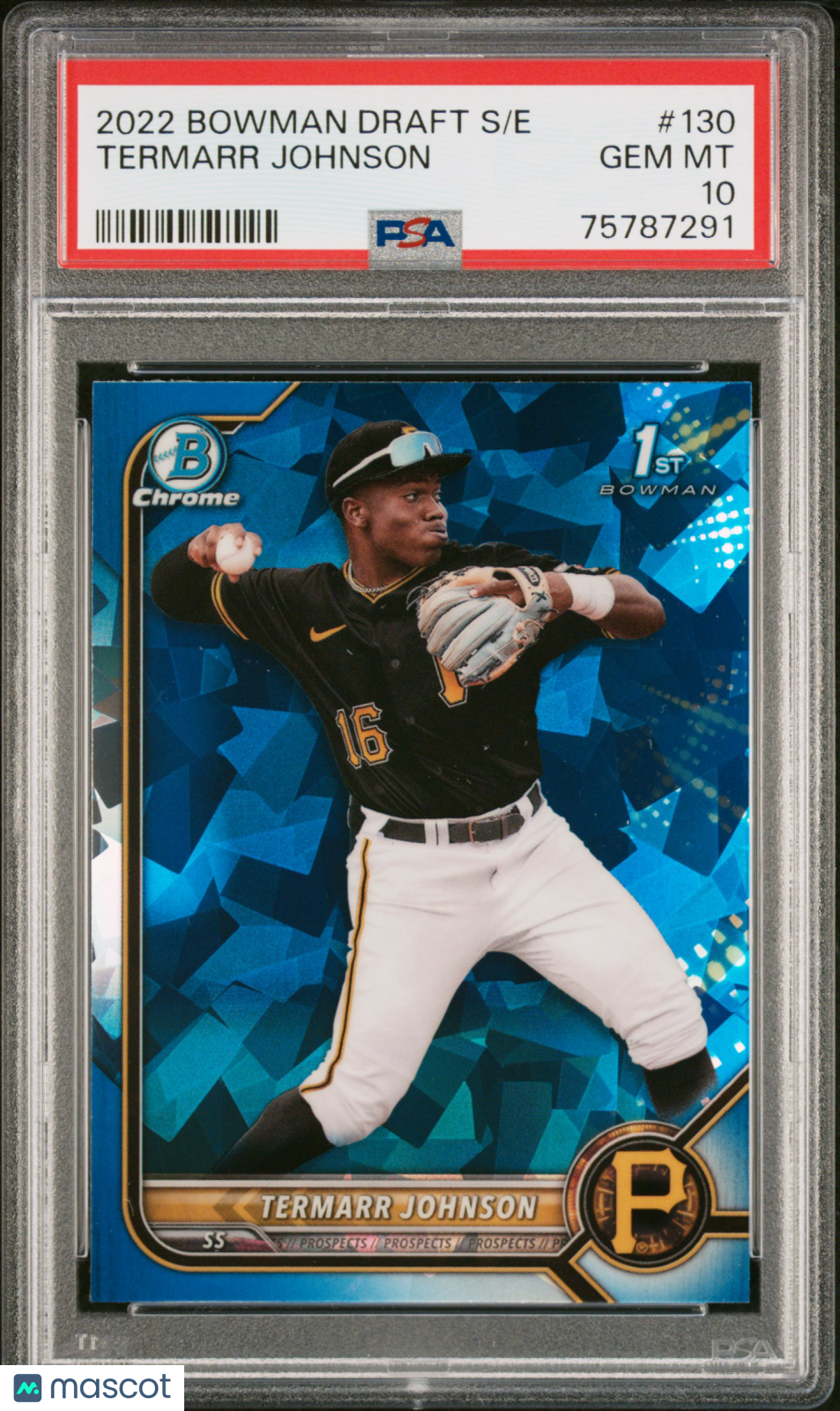 2022 Bowman Draft Chrome Sapphire Edition #BDC130 Termarr Johnson PSA 10