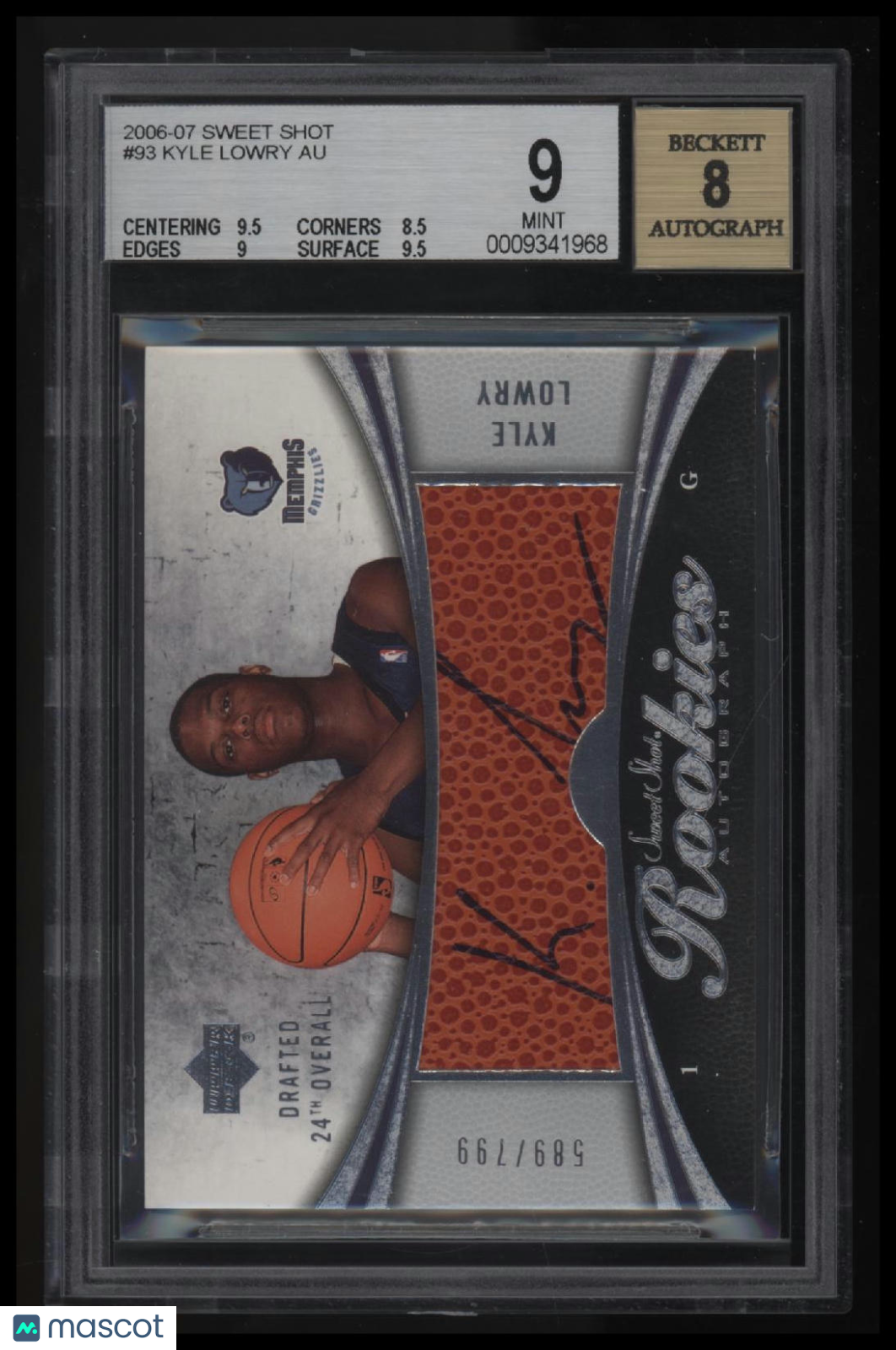 2006-07 Sweet Shot Kyle Lowry AU RC BGS 9.0