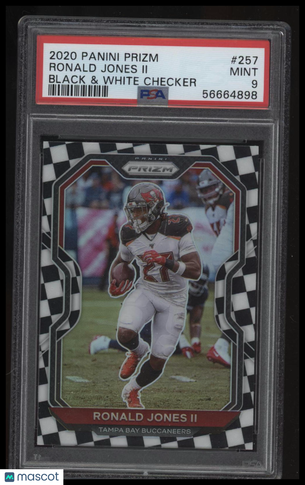 2020 Panini Prizm #257 Ronald Jones Ii Black &amp; White Checker PSA 9