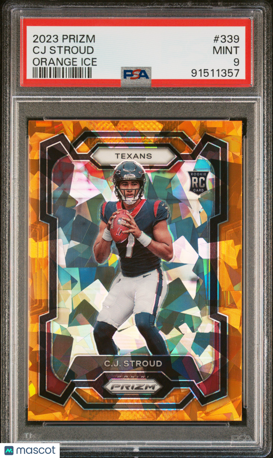 2023 Panini Prizm Cj Stroud Orange Ice PSA 9