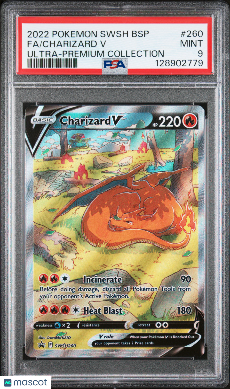 2022 Pokemon Swsh Black Star Promo Charizard V Ultra-Premium Collection PSA 9