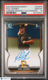 2023 Bowman Draft Chrome Prospect Autograph Paul Skenes PSA 10