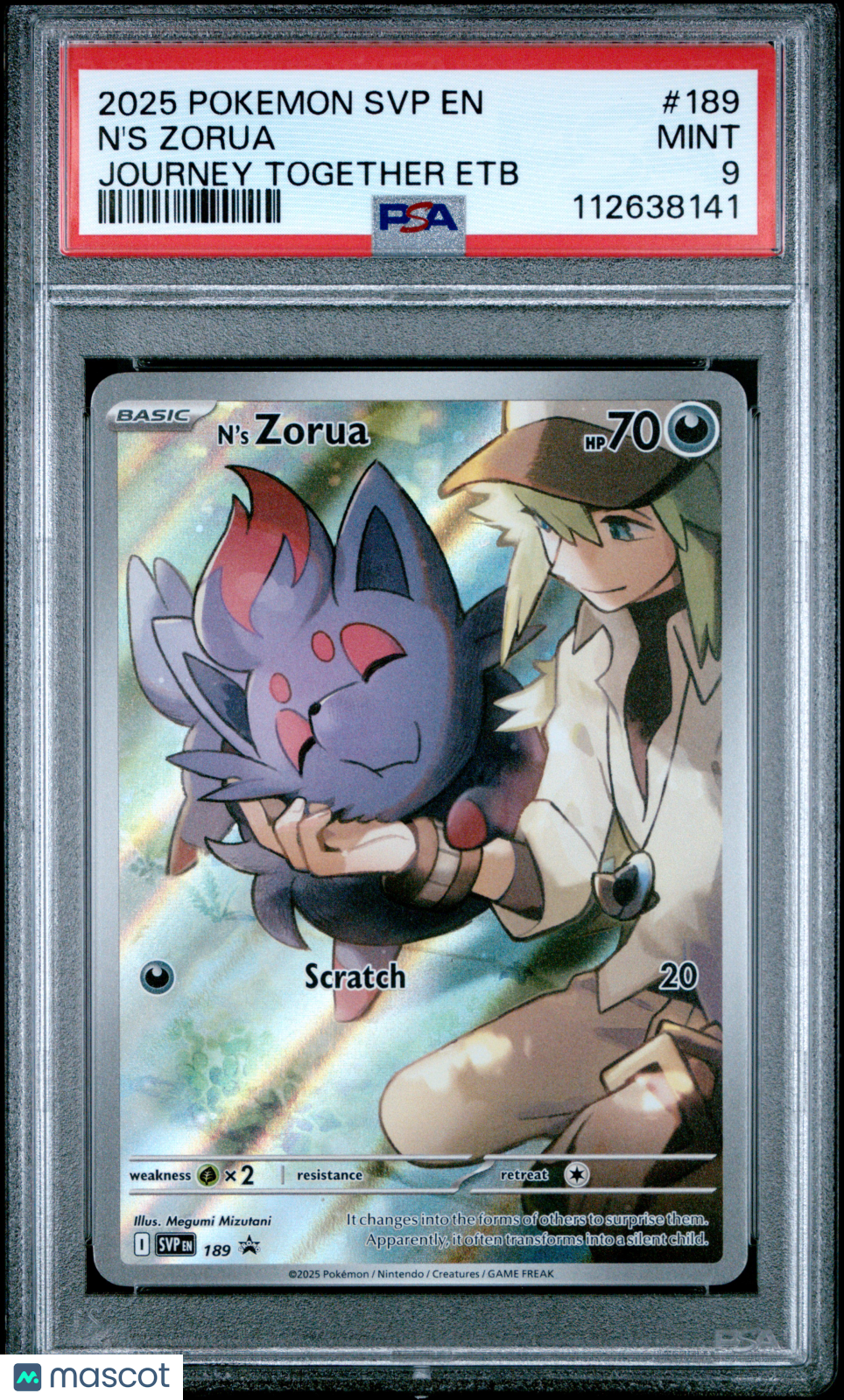 2025 Pokemon Svp En-Sv Black Star Promo N'S Zorua Journey Together Etb PSA 9