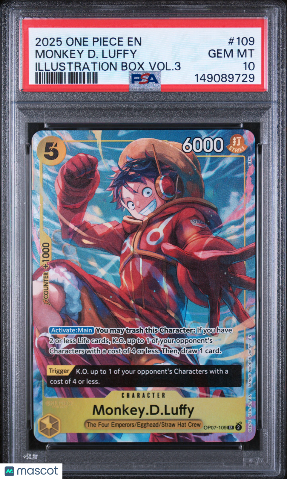 2025 One Piece Promos Monkey D. Luffy Illustration Box Vol.3 PSA 10