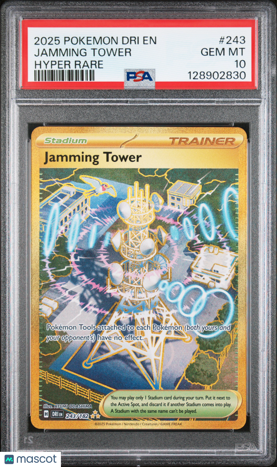 2025 Pokemon Dri En-Destined Rivals Jamming Tower Hyper Rare PSA 10