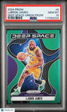 2024 Panini Prizm Deep Space Lebron James Deep Space-Green Prizm PSA 10