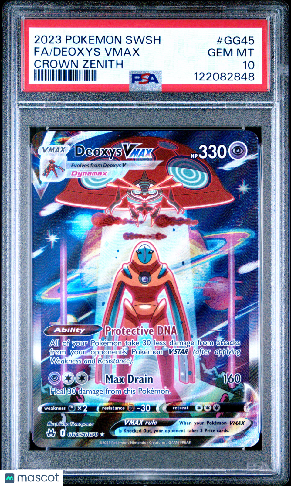 2023 Pokemon Sword And Shield Crown Zenith Fa/Deoxys Vmax Crown Zenith PSA 10