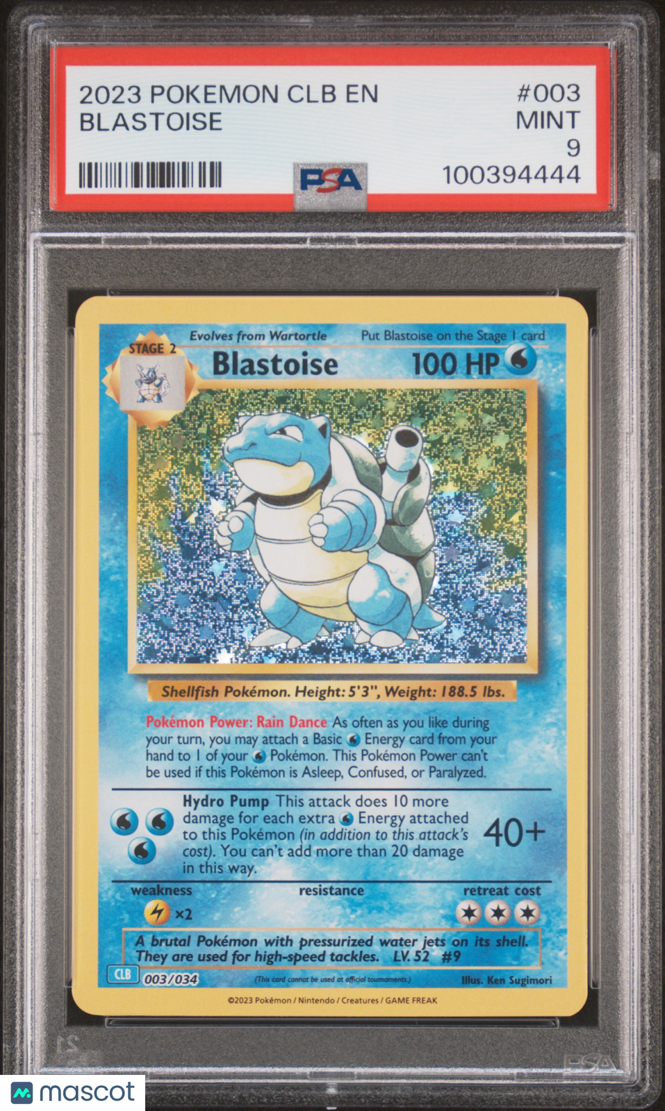 2023 Pokemon Clb-Trading Card Game Classic Blastoise PSA 9