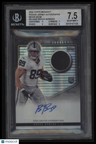 2024 Topps Midnight Rookie Jersey Autographs Moon Beam Brock Bowers BGS 7.5