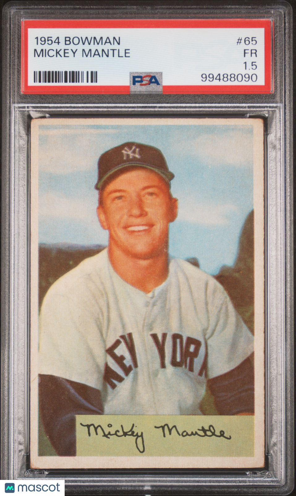 1954 Bowman Mickey Mantle PSA 1.5