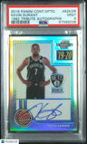 2019 Panini Contenders Optic Kevin Durant 1982 Tribute Autographs PSA 9