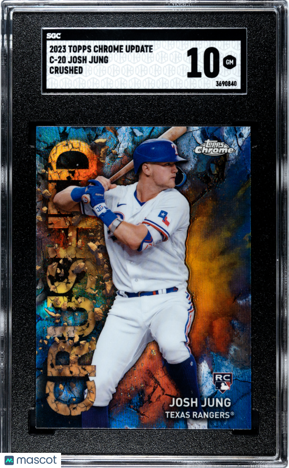 2023 Topps Chrome Update #C-20 Josh Jung Crushed SGC 10