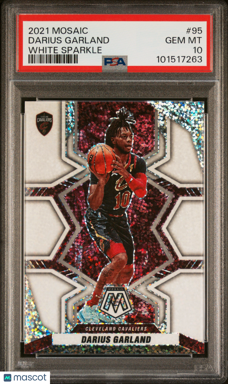 2021 Panini Mosaic Darius Garland White Sparkle PSA 10