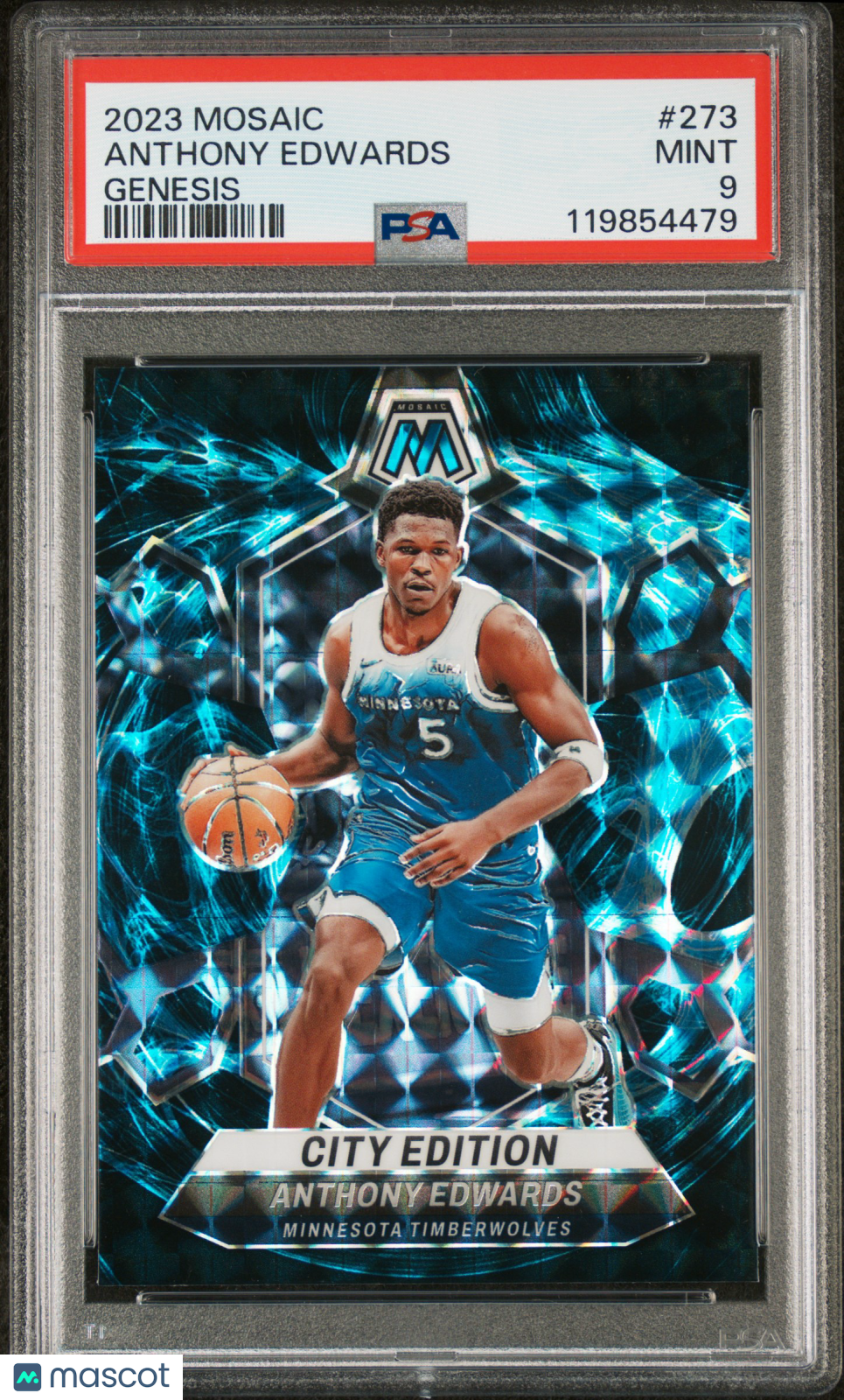 2023-24 Panini Mosaic Anthony Edwards Genesis PSA 9