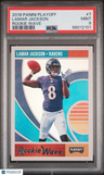 2018 Panini Playoff Rookie Wave Lamar Jackson Rookie Wave PSA 9