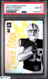 2024 Panini Donruss Optic Rookie Kings Brock Bowers PSA 10