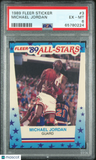 1989 Fleer Sticker Michael Jordan PSA 6