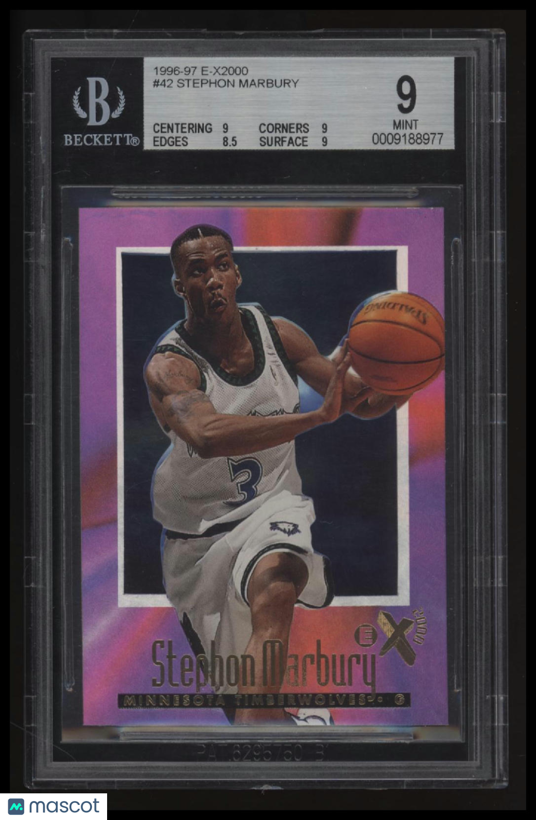 1996-97 E-X2000 Stephon Marbury RC BGS 9.0