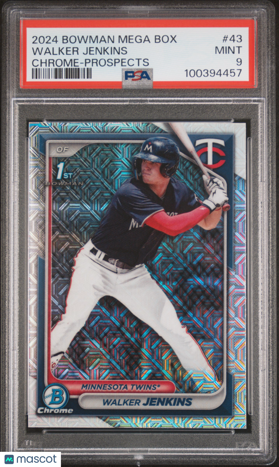 2024 Bowman Mega Box Chrome Prospects Walker Jenkins PSA 9