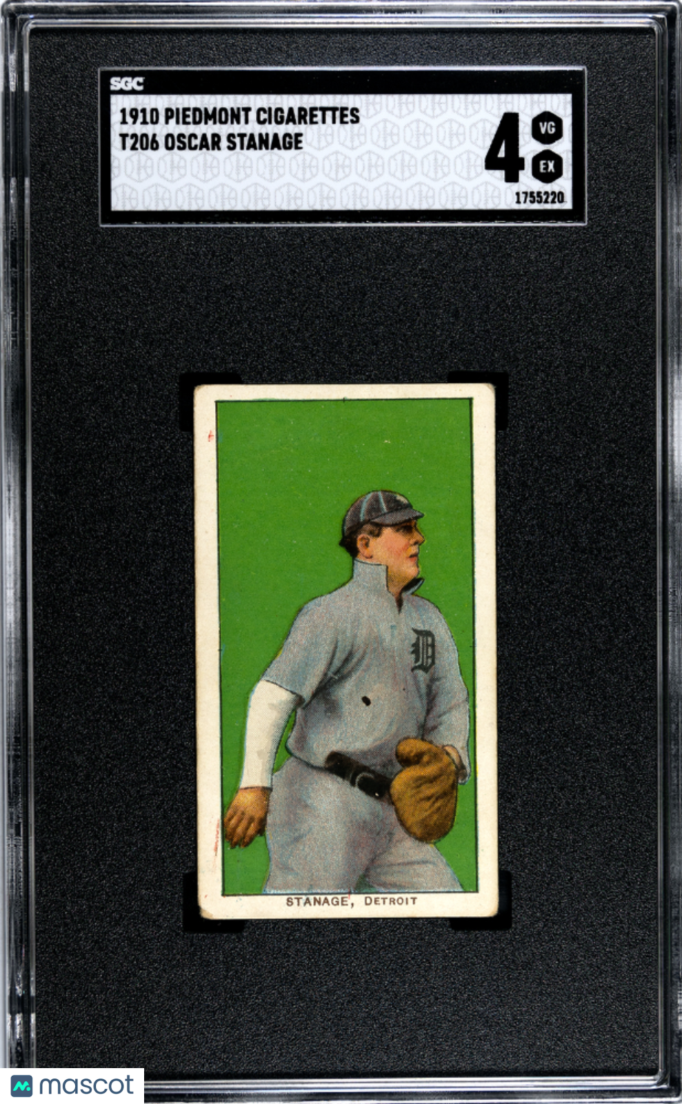 1910 Piedmont Cigarettes (T206) Stanage, Oscar SGC 4