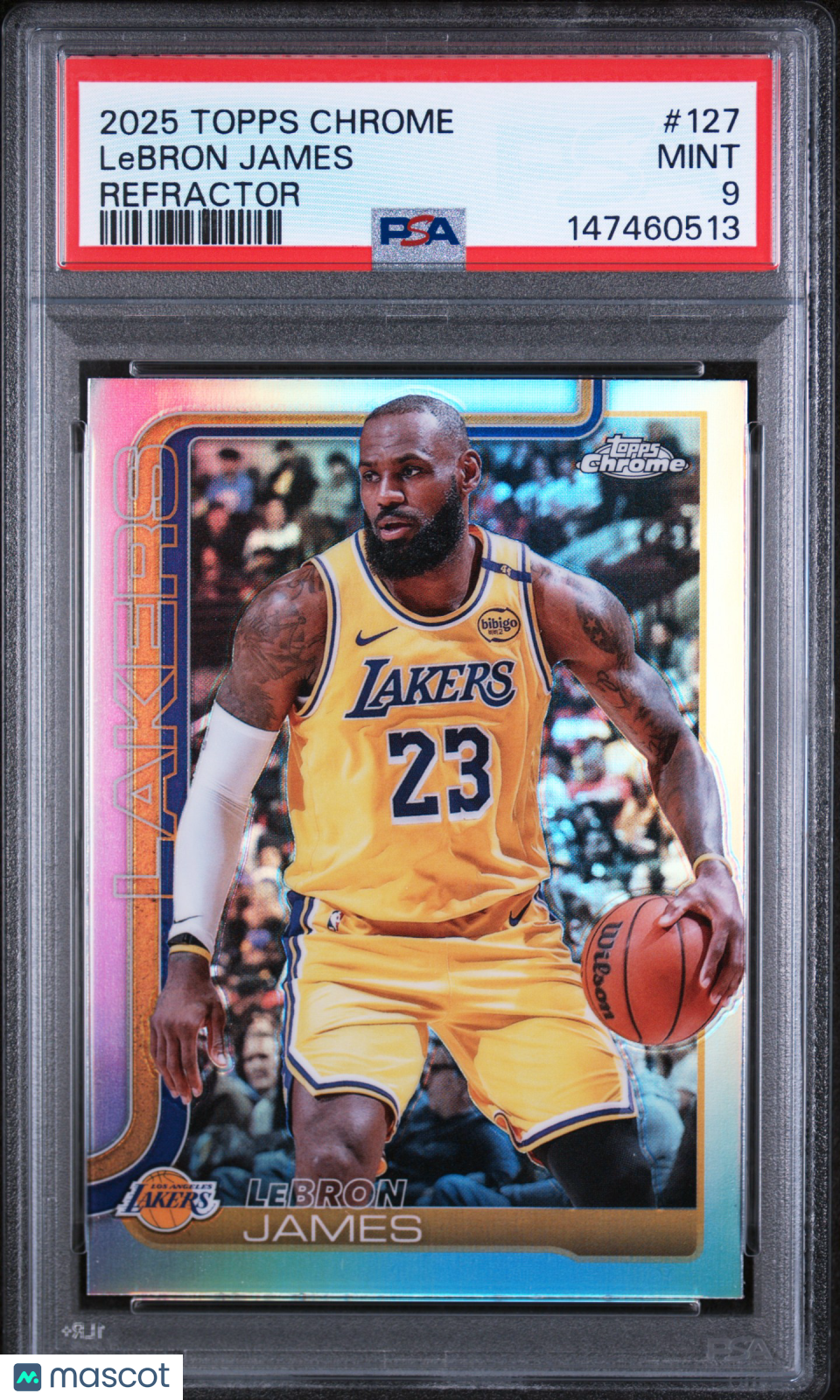 2025 Topps Chrome Lebron James Refractor PSA 9