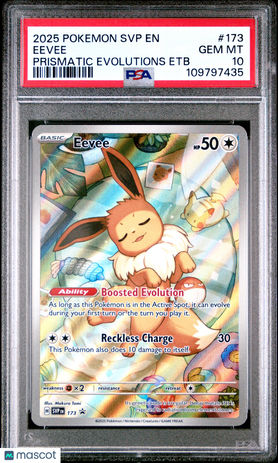 2025 Pokemon Svp En-Sv Black Star Promo Eevee Prismatic Evolutions Etb PSA 10