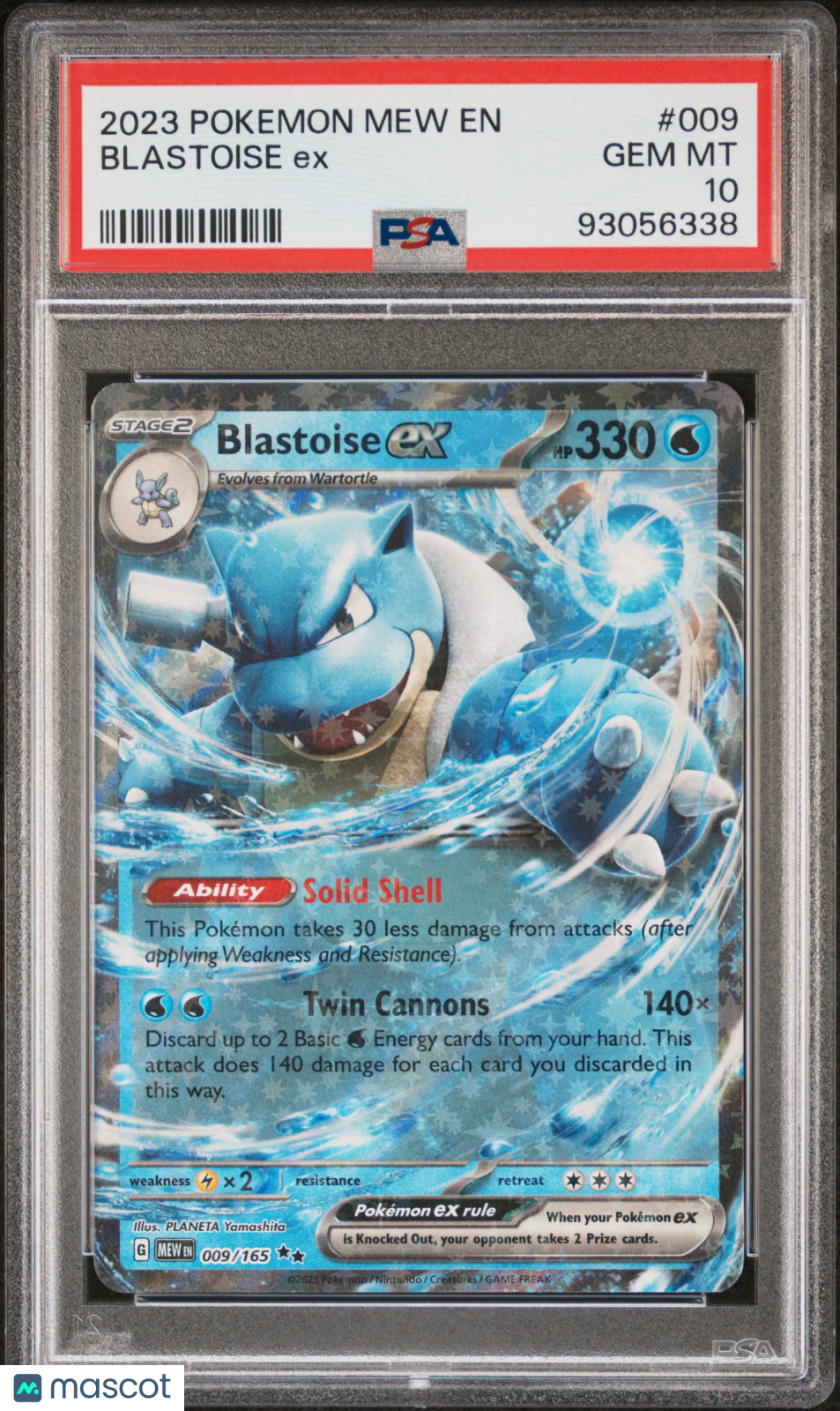 2023 Pokemon Mew En-151 Blastoise Ex PSA 10