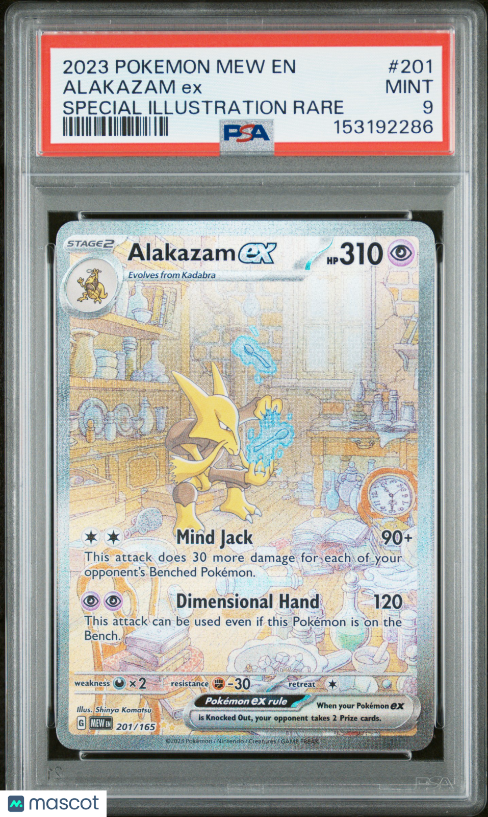 2023 Pokemon Mew En-151 Alakazam Ex Special Illustration Rare PSA 9