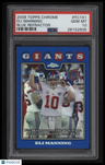 2008 Topps Chrome Eli Manning Blue Refractor PSA 10