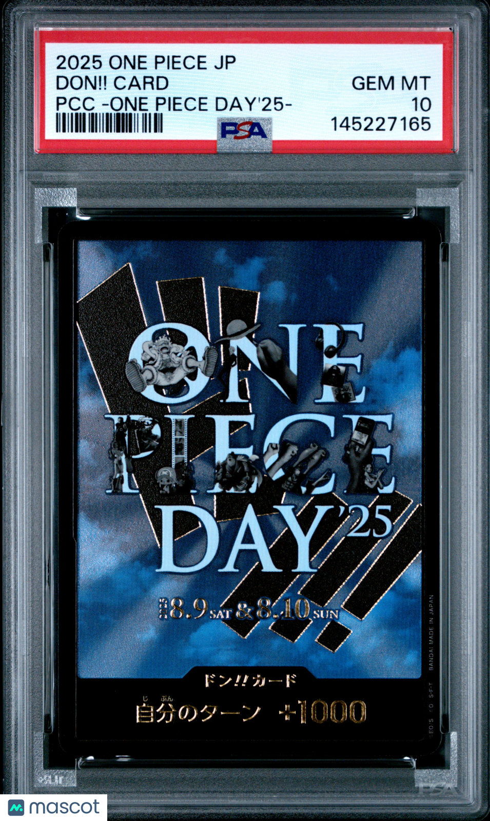2025 One Piece Japanese Premium Card Collection One Piece Day Don!! Card PSA 10