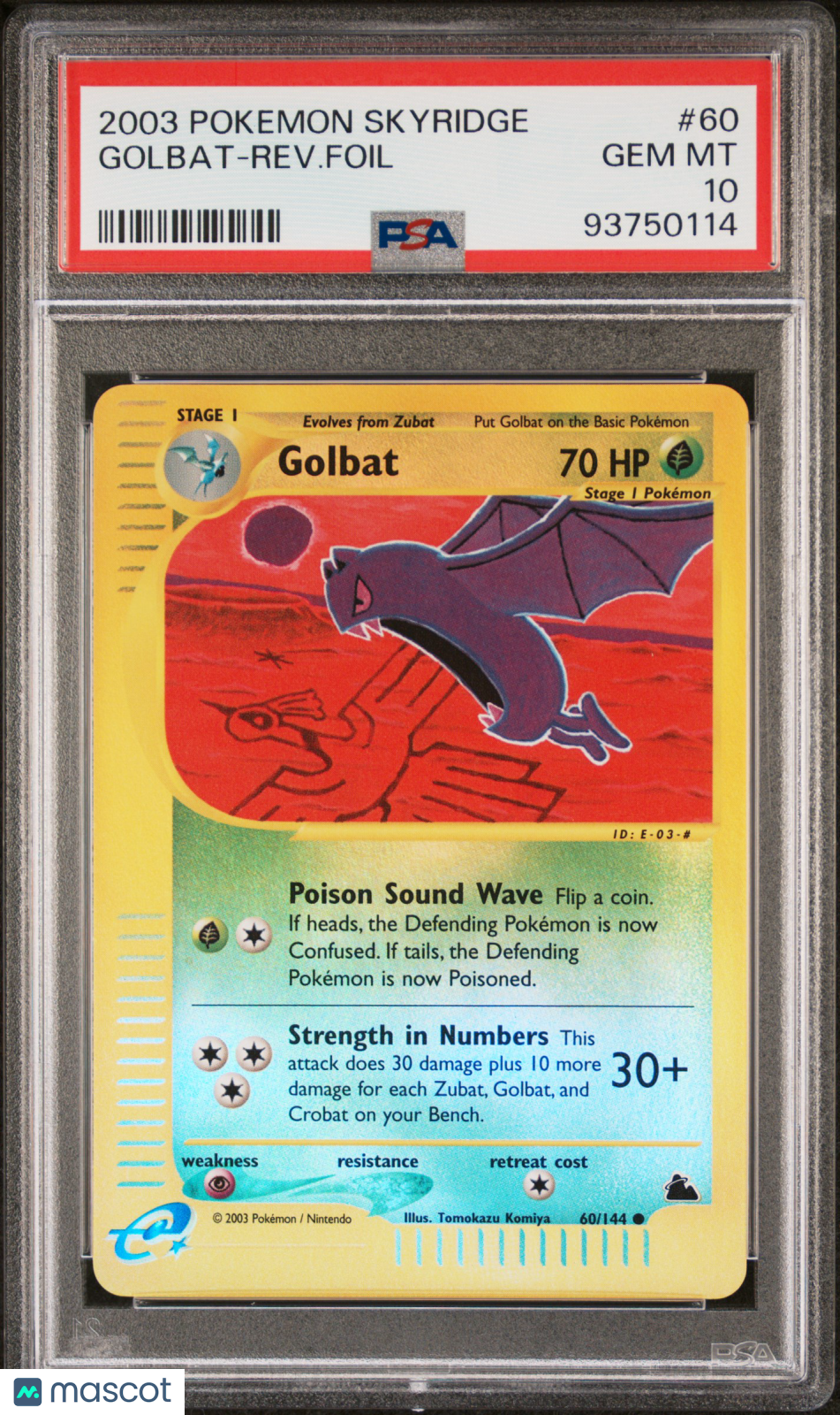 2003 Pokemon Skyridge Golbat-Rev.Foil PSA 10